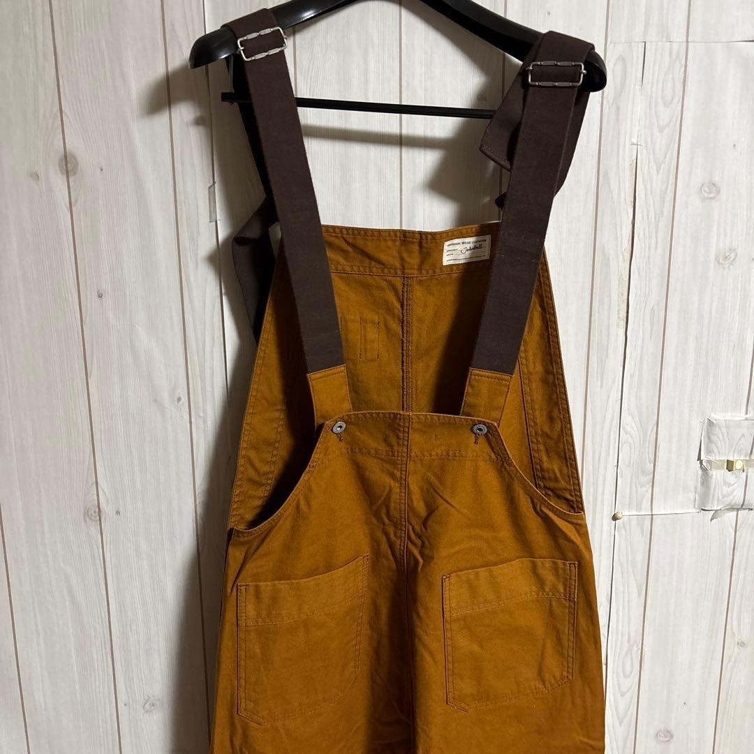 極上JOHNBULLワークオーバーオールパンツ日本製ミリタリーサロペット製品染め