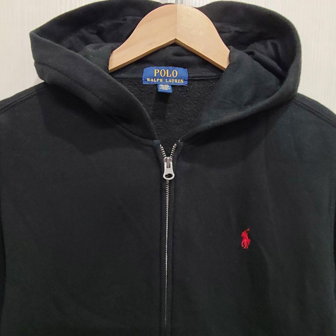 POLO RALPH LAUREN　ジップアップ　パーカー　黒　レディース　XL