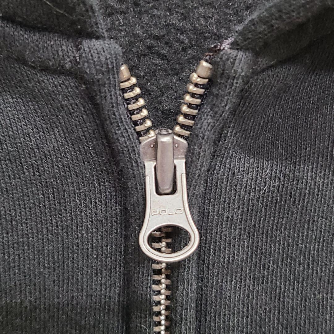 POLO RALPH LAUREN　ジップアップ　パーカー　黒　レディース　XL