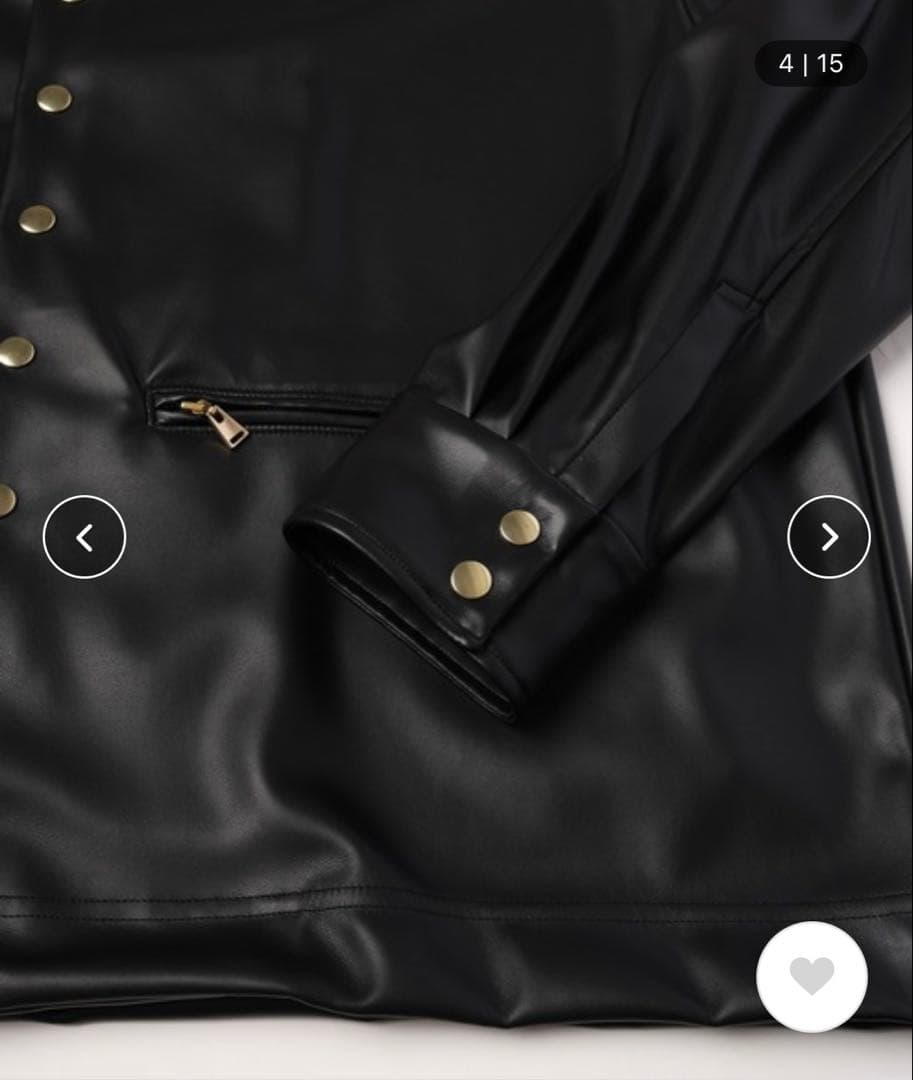 【CULLNI 24ss】Faux Leather Shirt Jacket