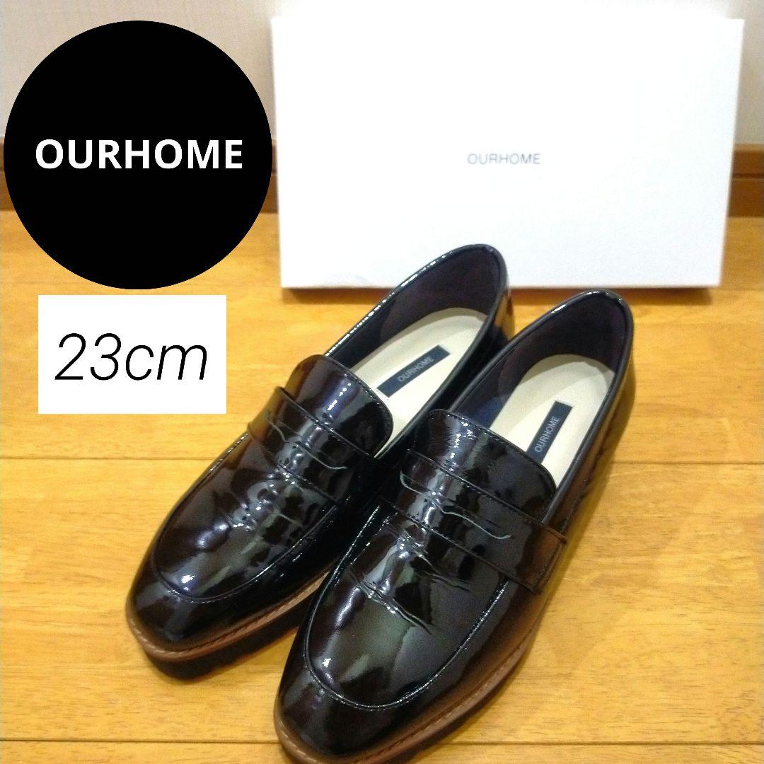 OUR エナメルレザーのローファーシューズ 23cm 卒業 入学 卒園