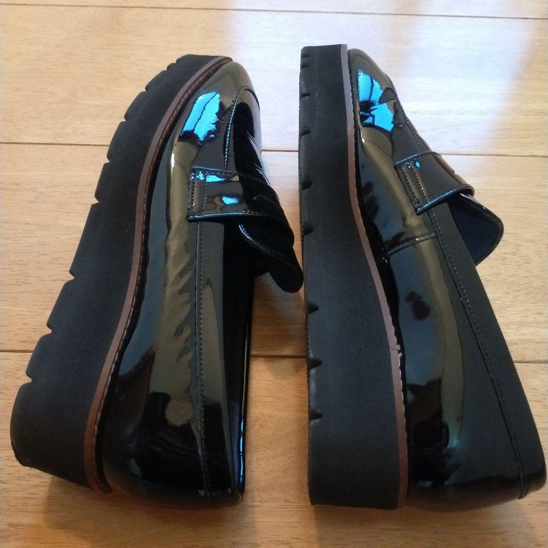 OUR エナメルレザーのローファーシューズ 23cm 卒業 入学 卒園