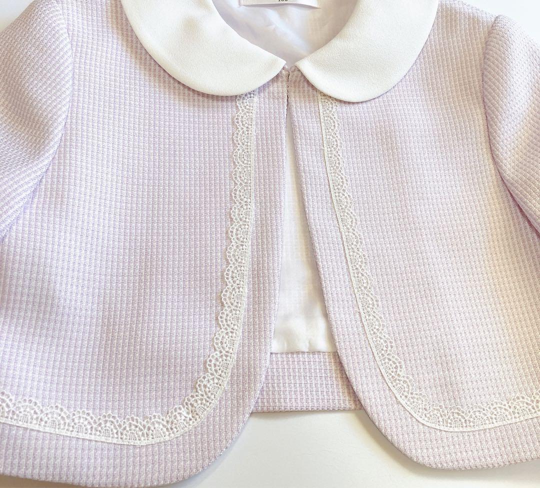 ラベンダー×花柄 115 セレモニー 入学 卒園 発表会 フォーマル