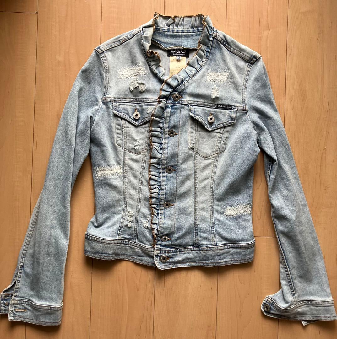 【お値下げ】D&G デニムジャケット レディース ヴィンテージ風