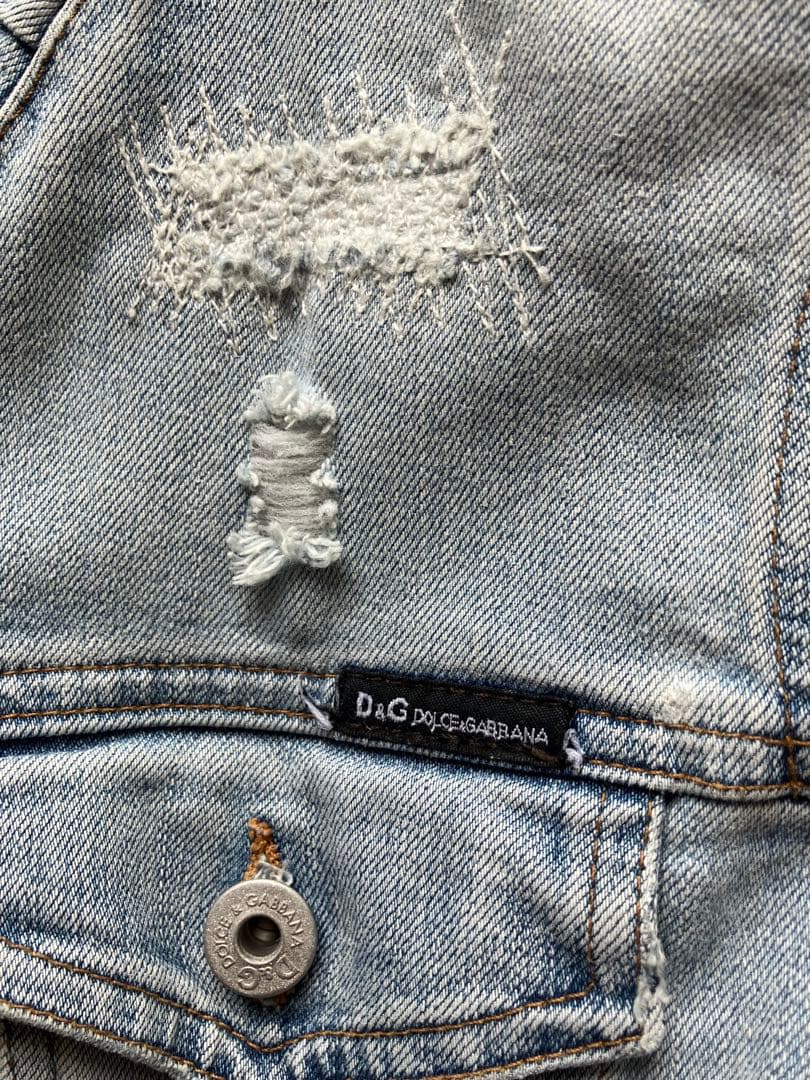 【お値下げ】D&G デニムジャケット レディース ヴィンテージ風