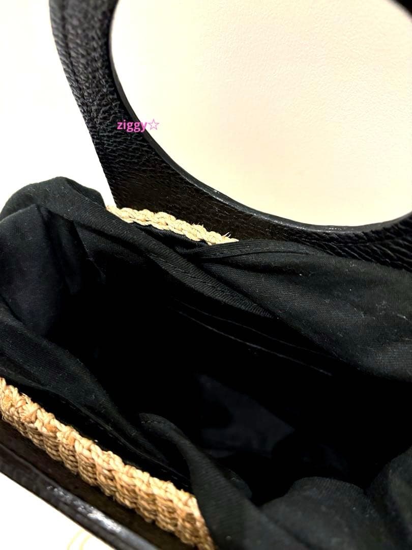 ヴィオラドーロ　かごバッグ　ショルダー　アバカ　牛革　2way