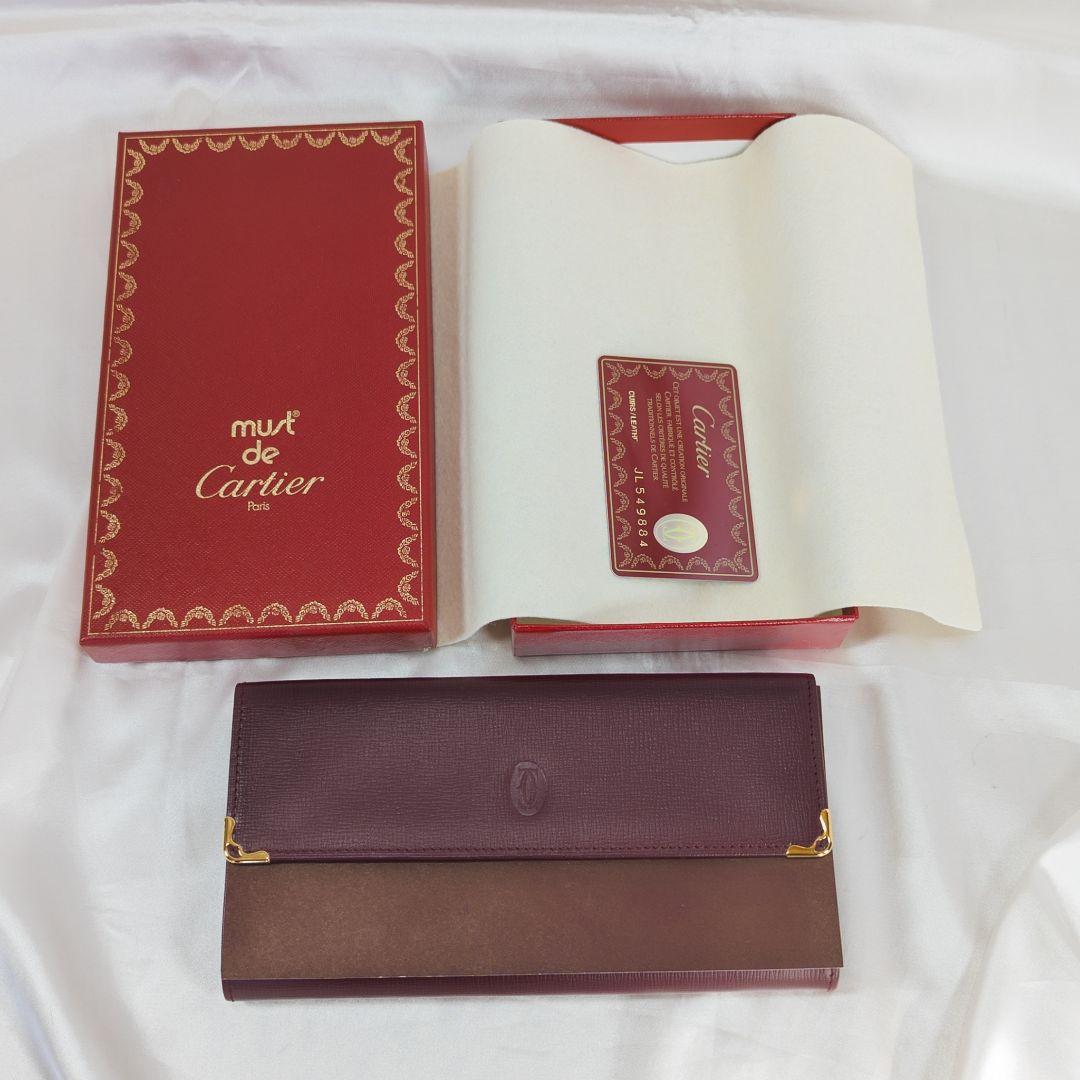 【未使用級】 カルティエ マストライン がま口 長財布 付属品完備