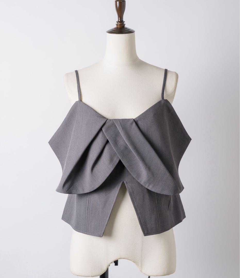 ラベルエチュード　BIGリボンモチーフビスチェ　グレー　美品