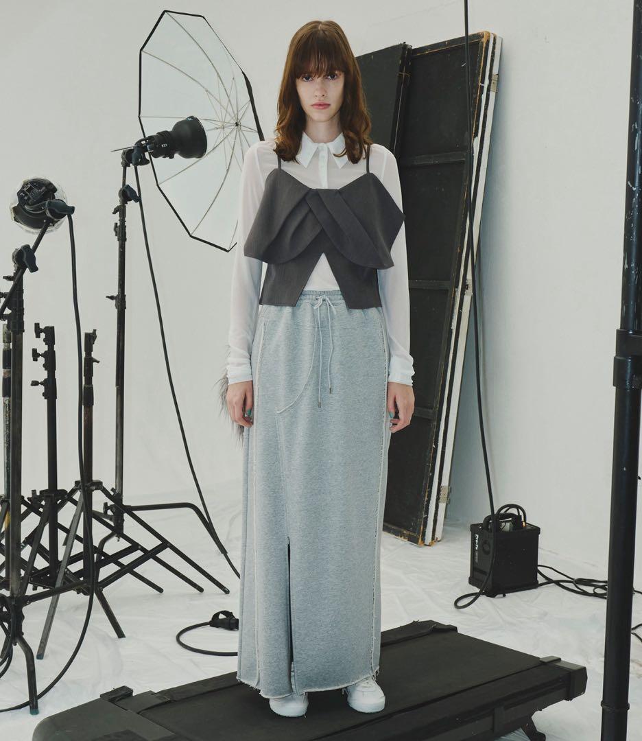 ラベルエチュード　BIGリボンモチーフビスチェ　グレー　美品