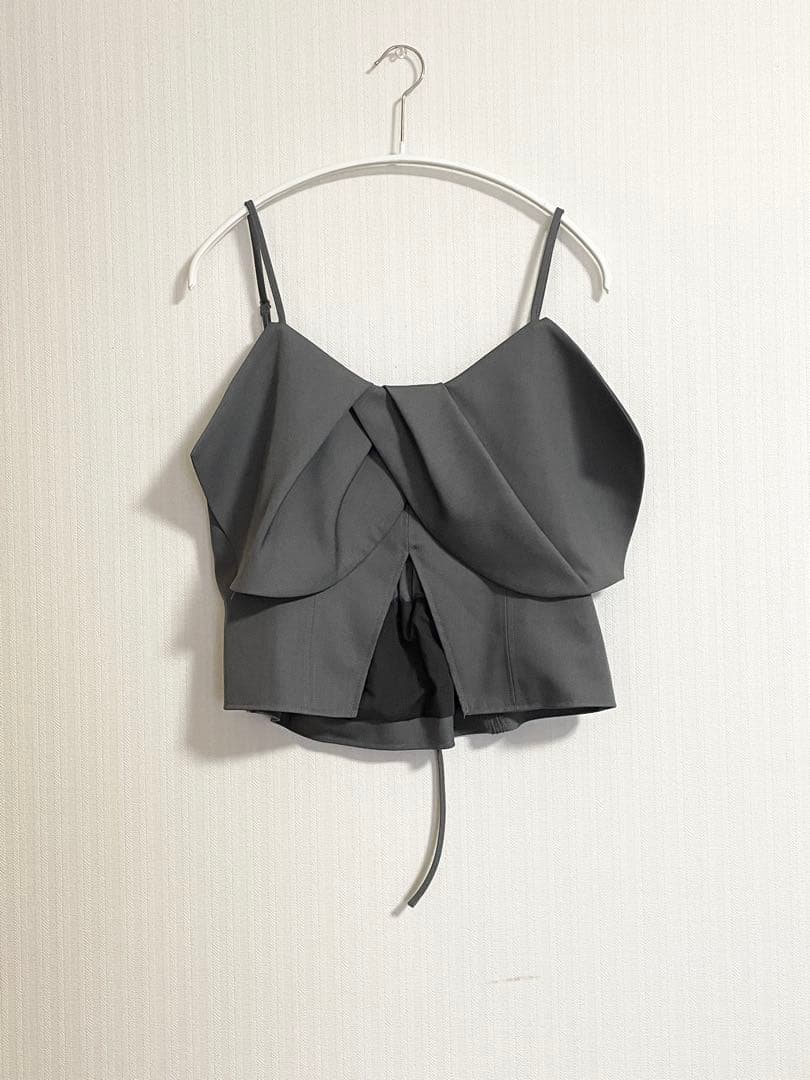 ラベルエチュード　BIGリボンモチーフビスチェ　グレー　美品