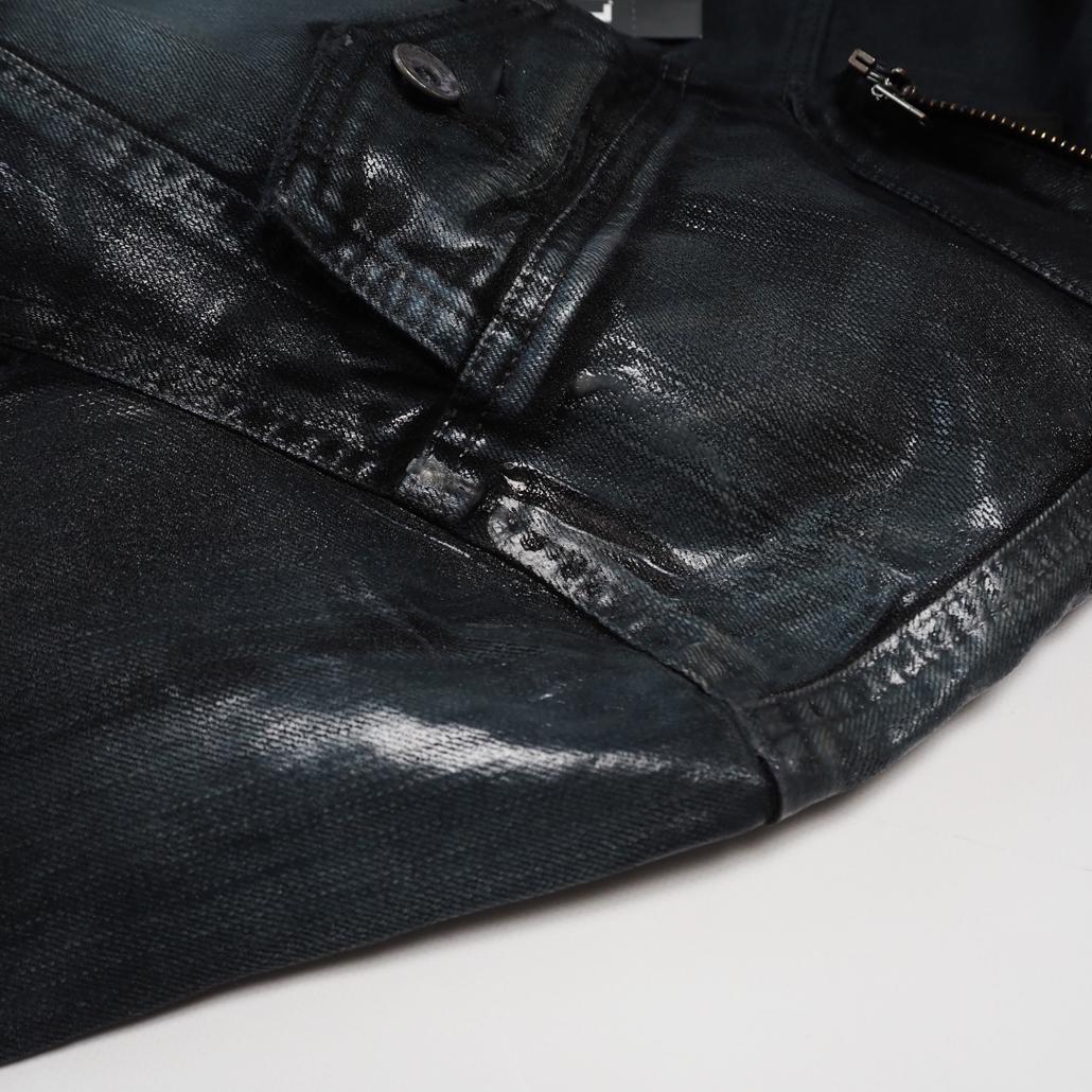 Hello Kimmy L.G.B. コーティングブラックデニムジャケット