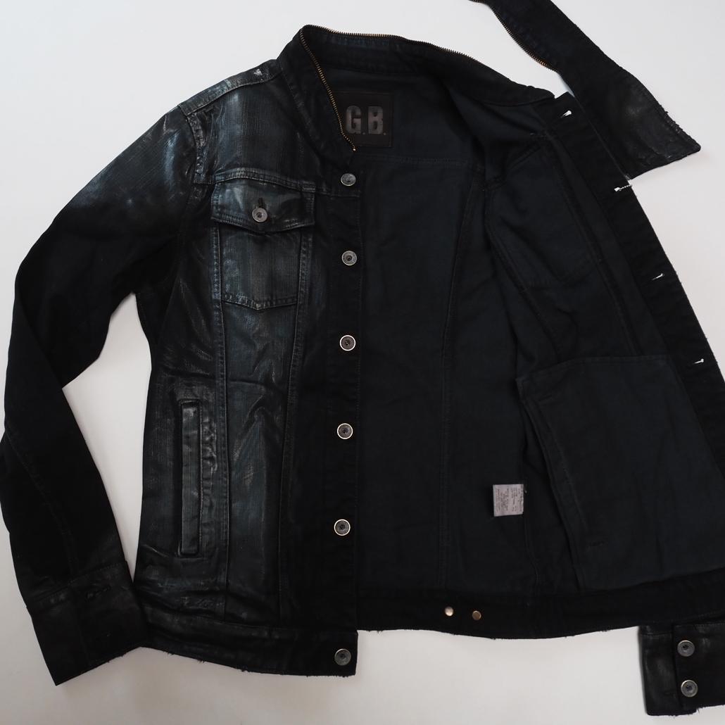 Hello Kimmy L.G.B. コーティングブラックデニムジャケット