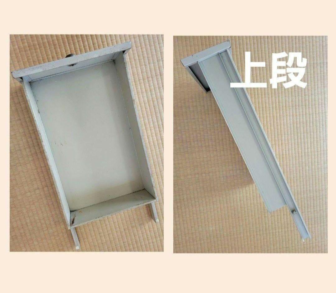 勉強机 昭和レトロ 鉄製 スチール机 片袖