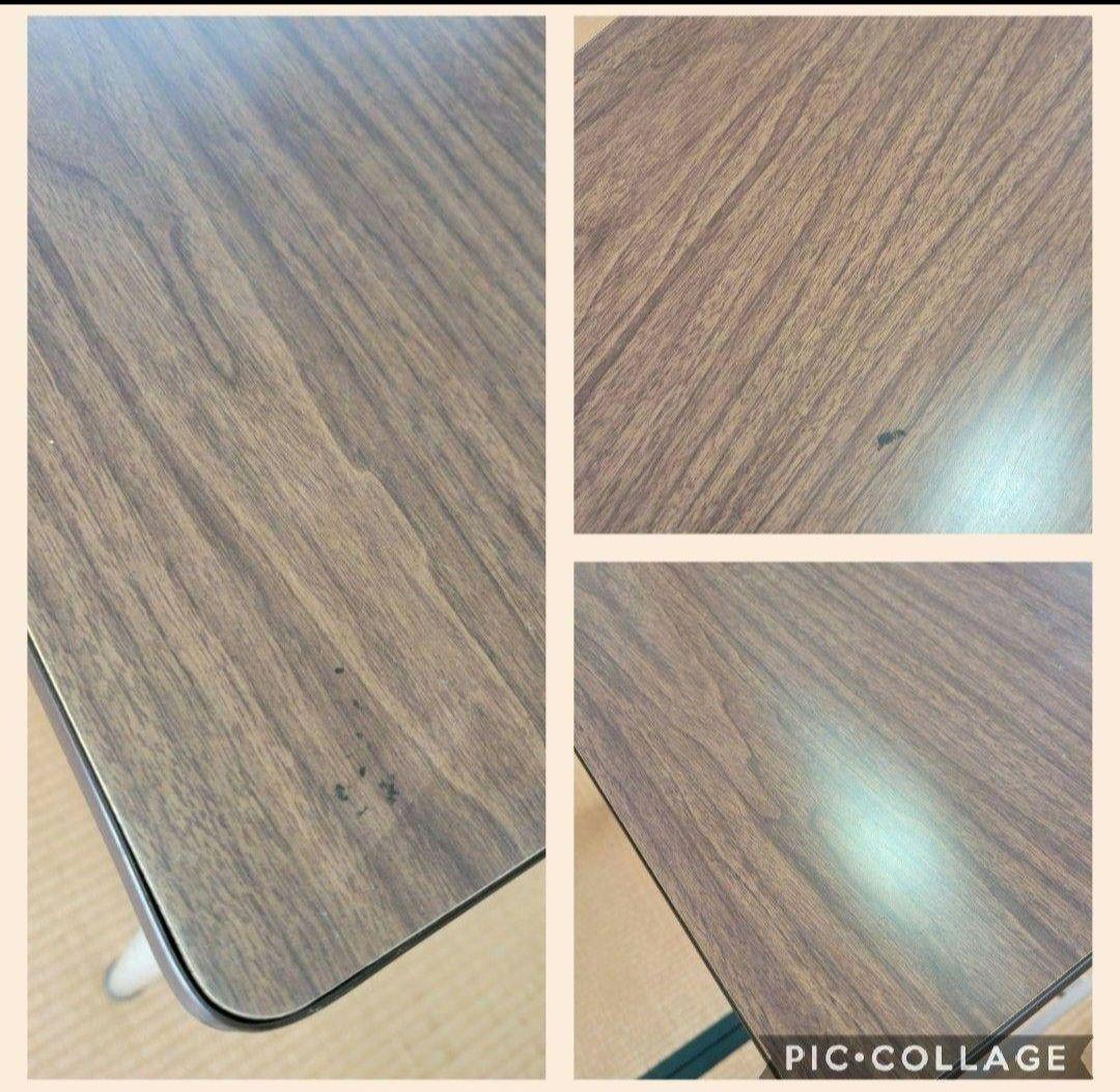 勉強机 昭和レトロ 鉄製 スチール机 片袖