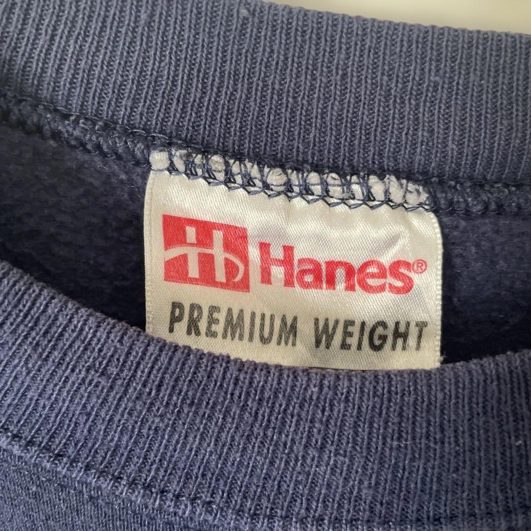 Hanes プレミアムウェイト ネイビー スウェット L
