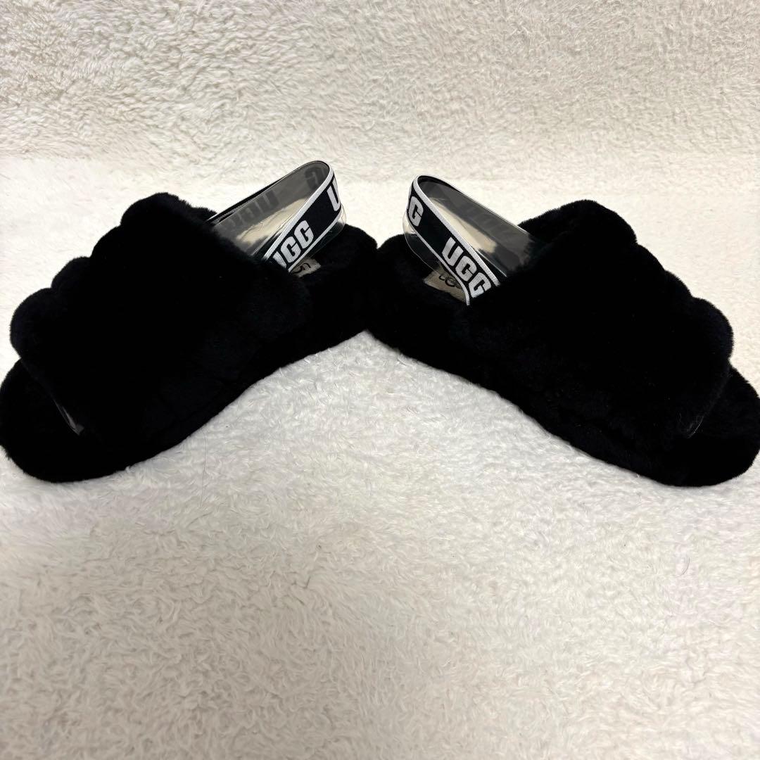 未使用品 UGG W FLUFF YEAH SLIDE ファーサンダル 23cm