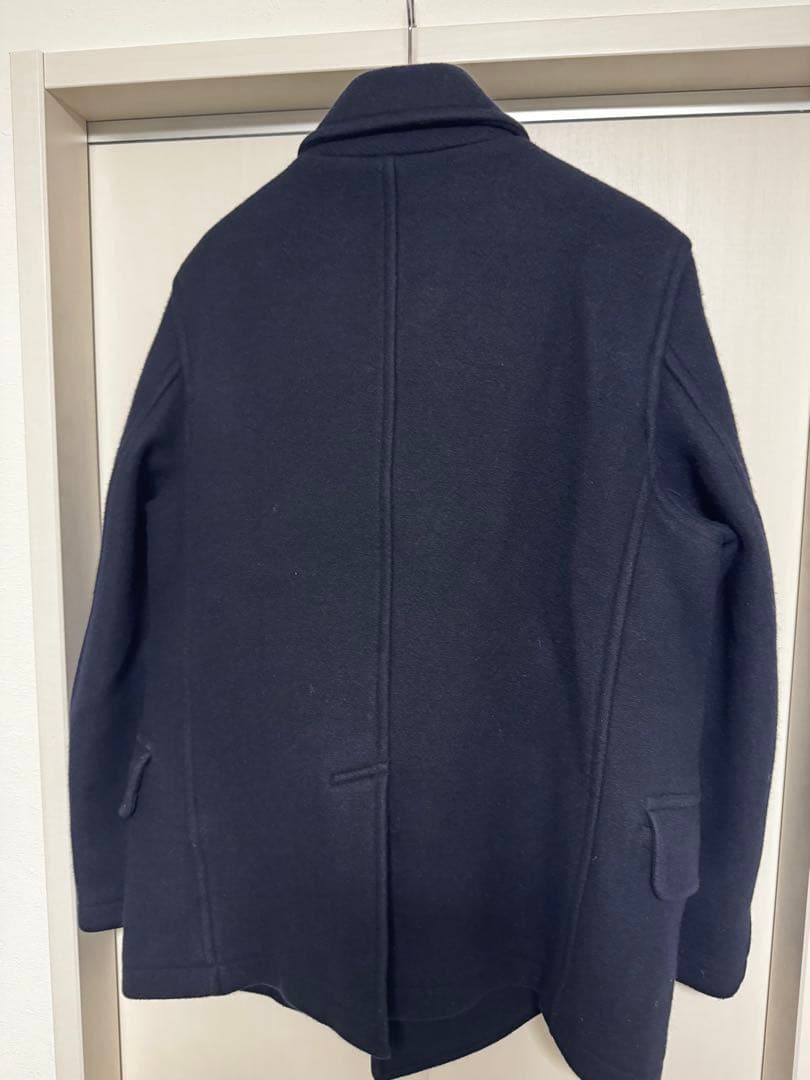 MHL. ネイビー ウール ピーコート
