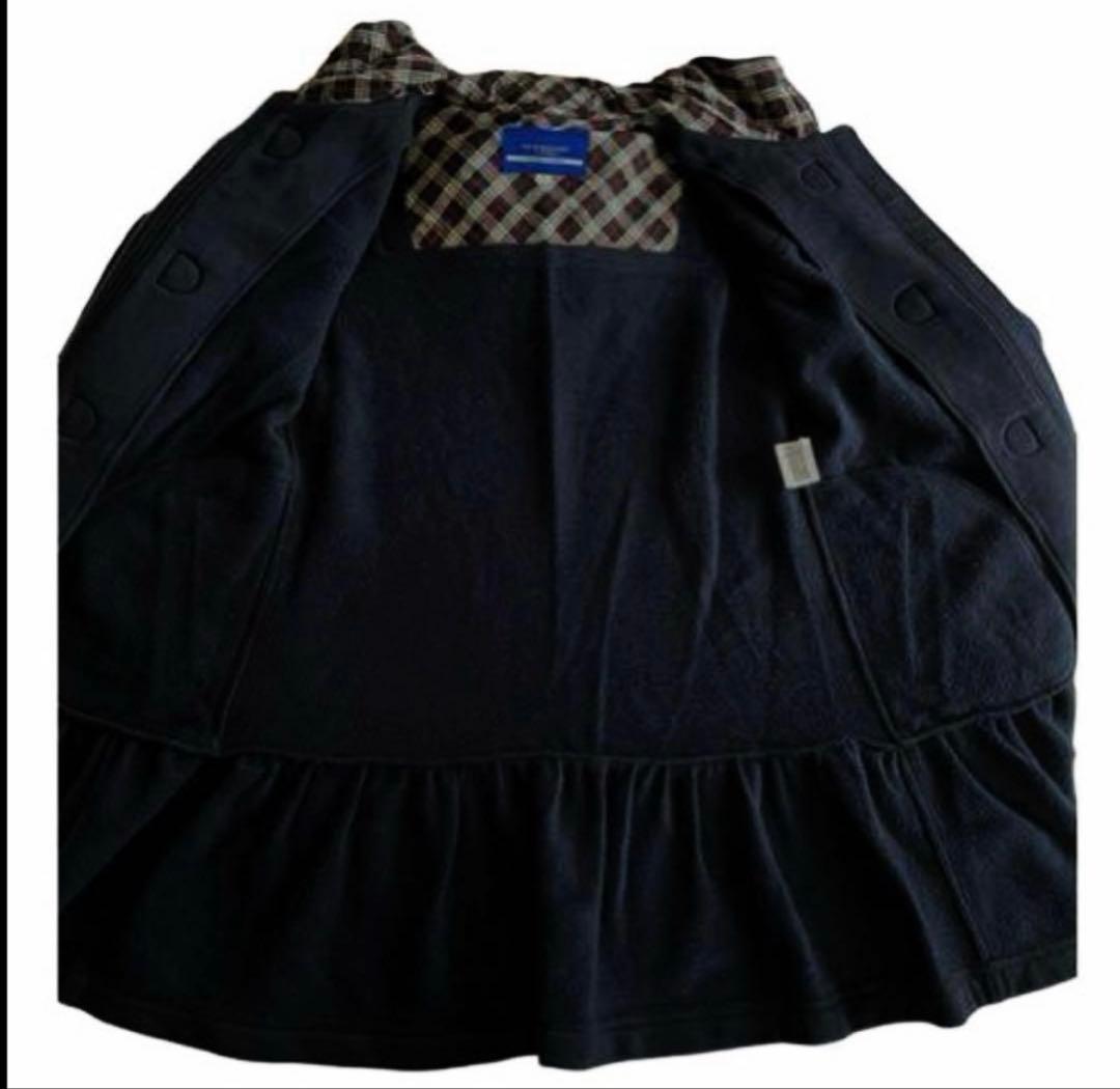 バーバリーブルーレーベル　黒　ダッフル　パーカー　綿　スウェット　ノバチェック