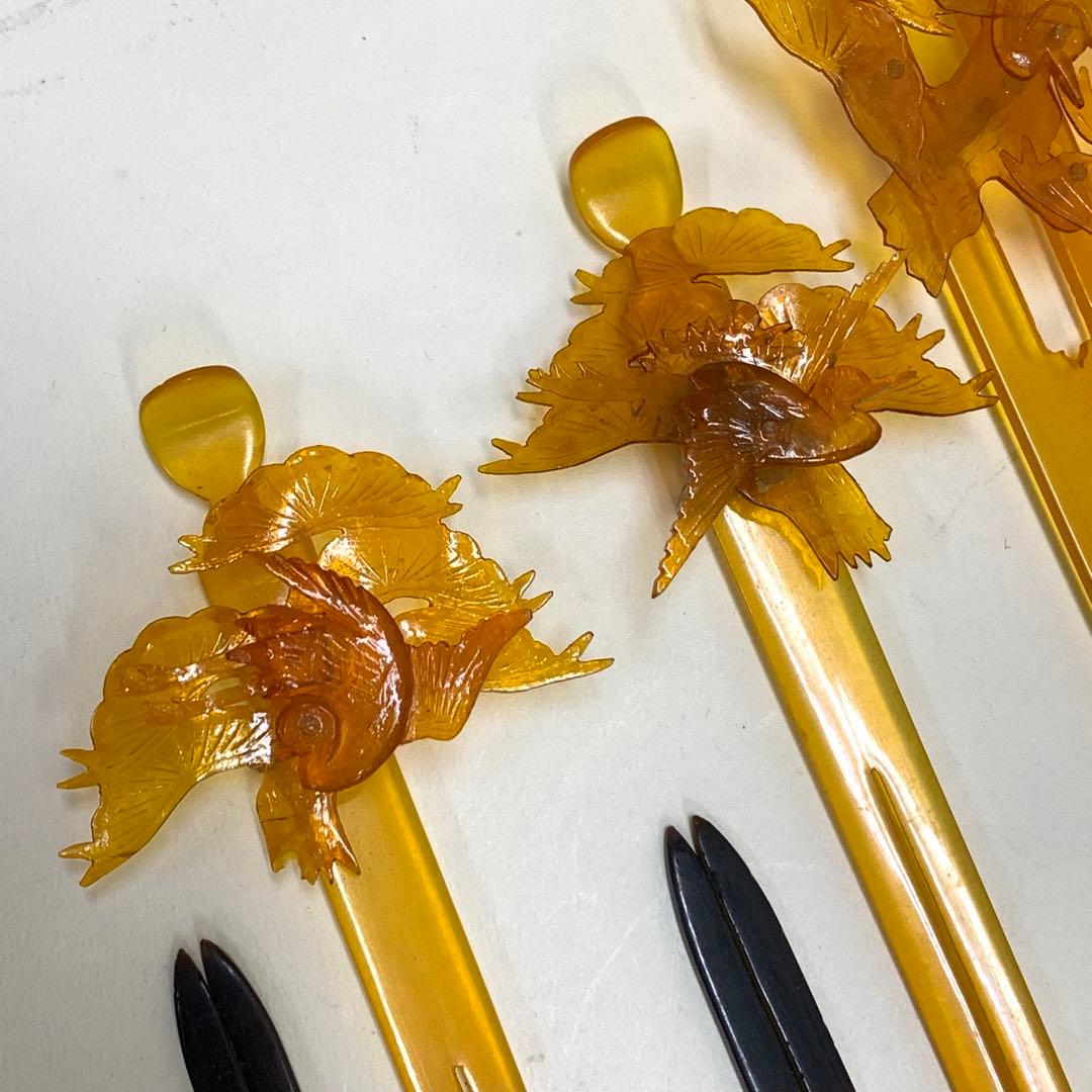 花嫁簪セット 和装 鼈甲？アンティーク かんざし 結婚式