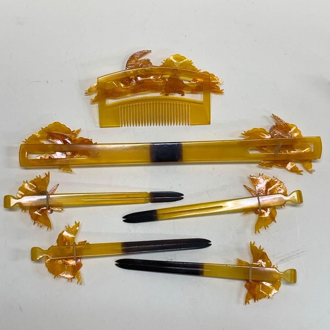花嫁簪セット 和装 鼈甲？アンティーク かんざし 結婚式