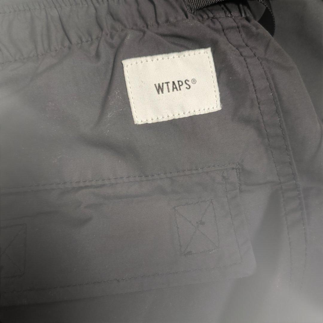 WTAPS ブラックネイビーカーゴパンツ 調整可能ウエスト