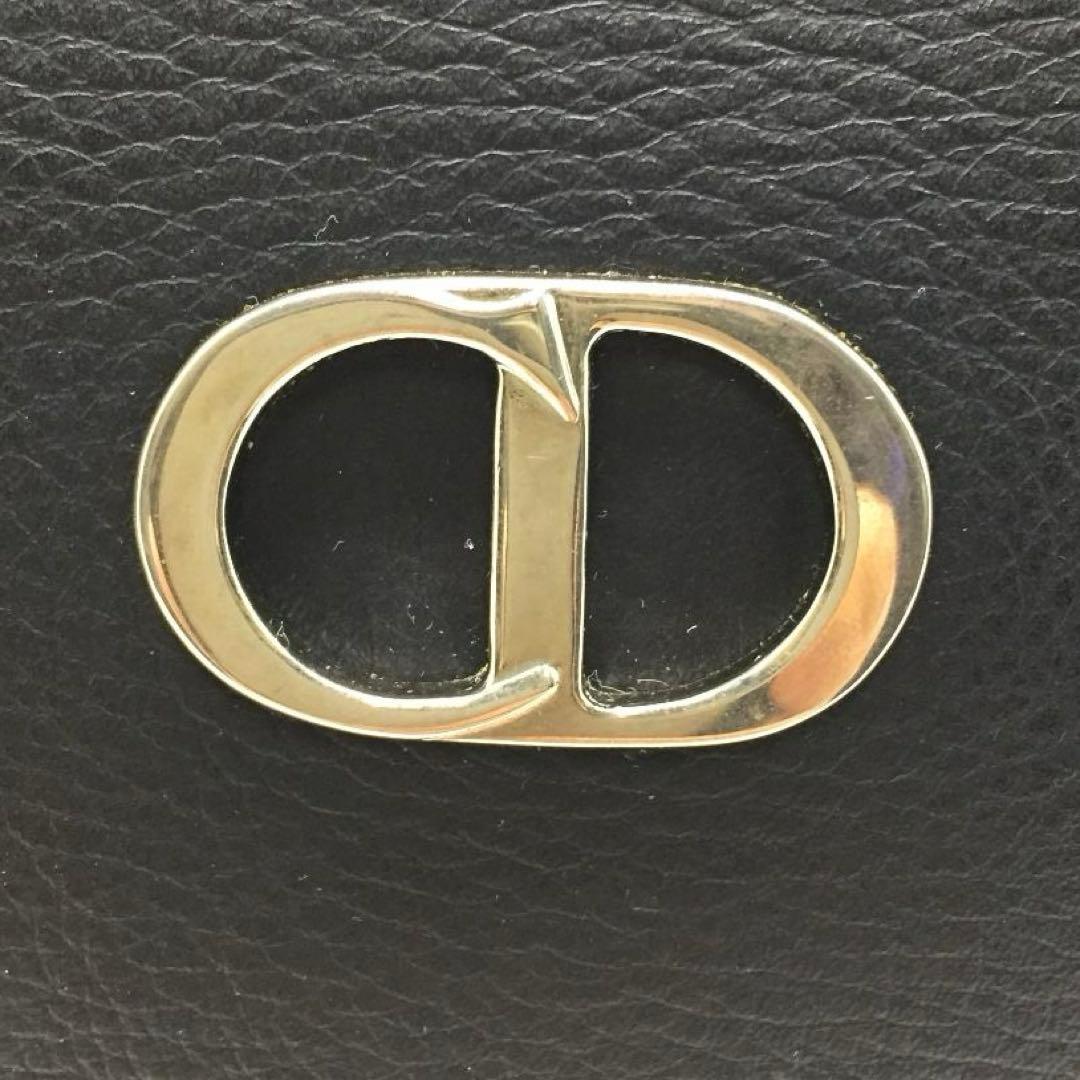 クリスチャンディオール ハンドバッグ CDロゴ ブラック 黒色 レザー 本革