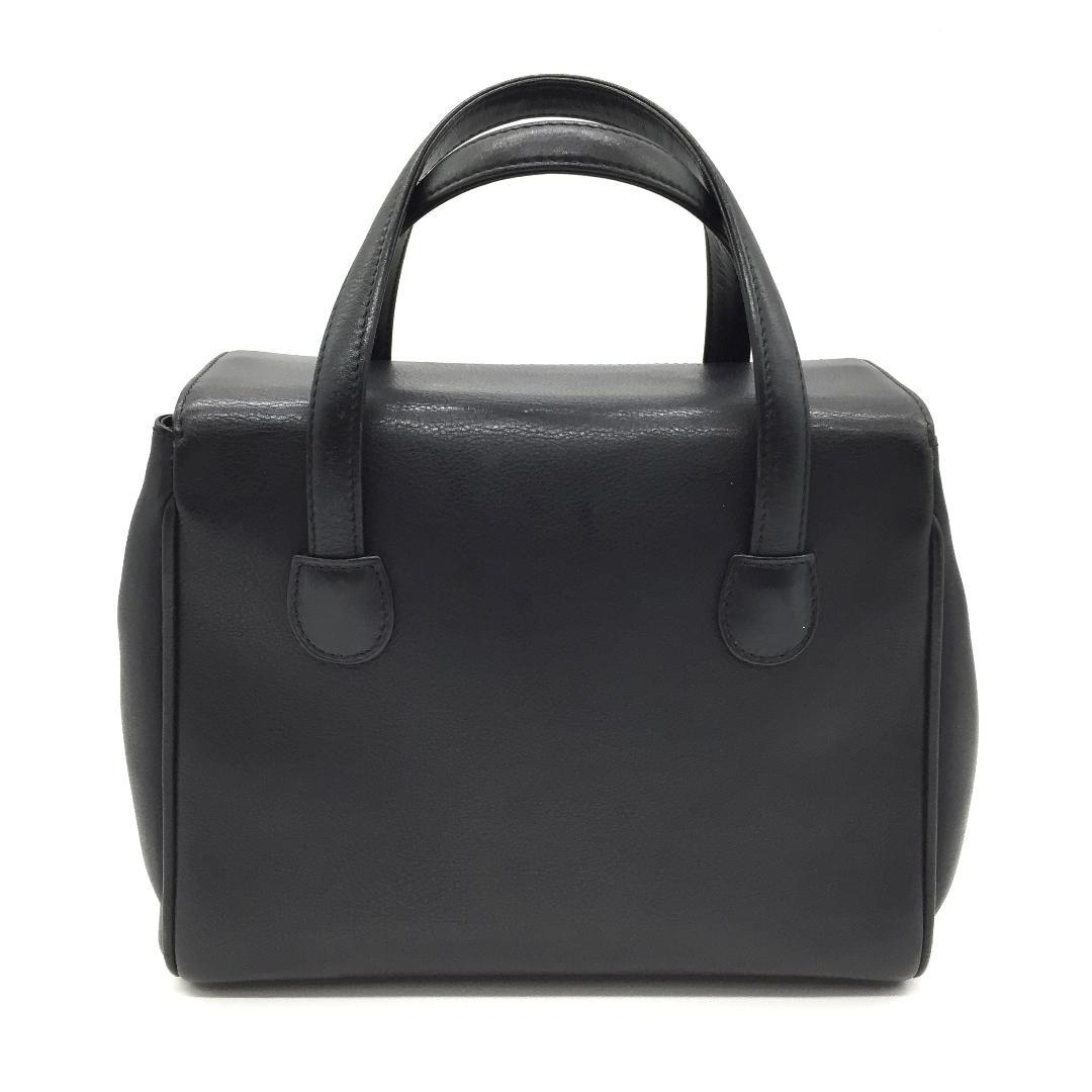クリスチャンディオール ハンドバッグ CDロゴ ブラック 黒色 レザー 本革