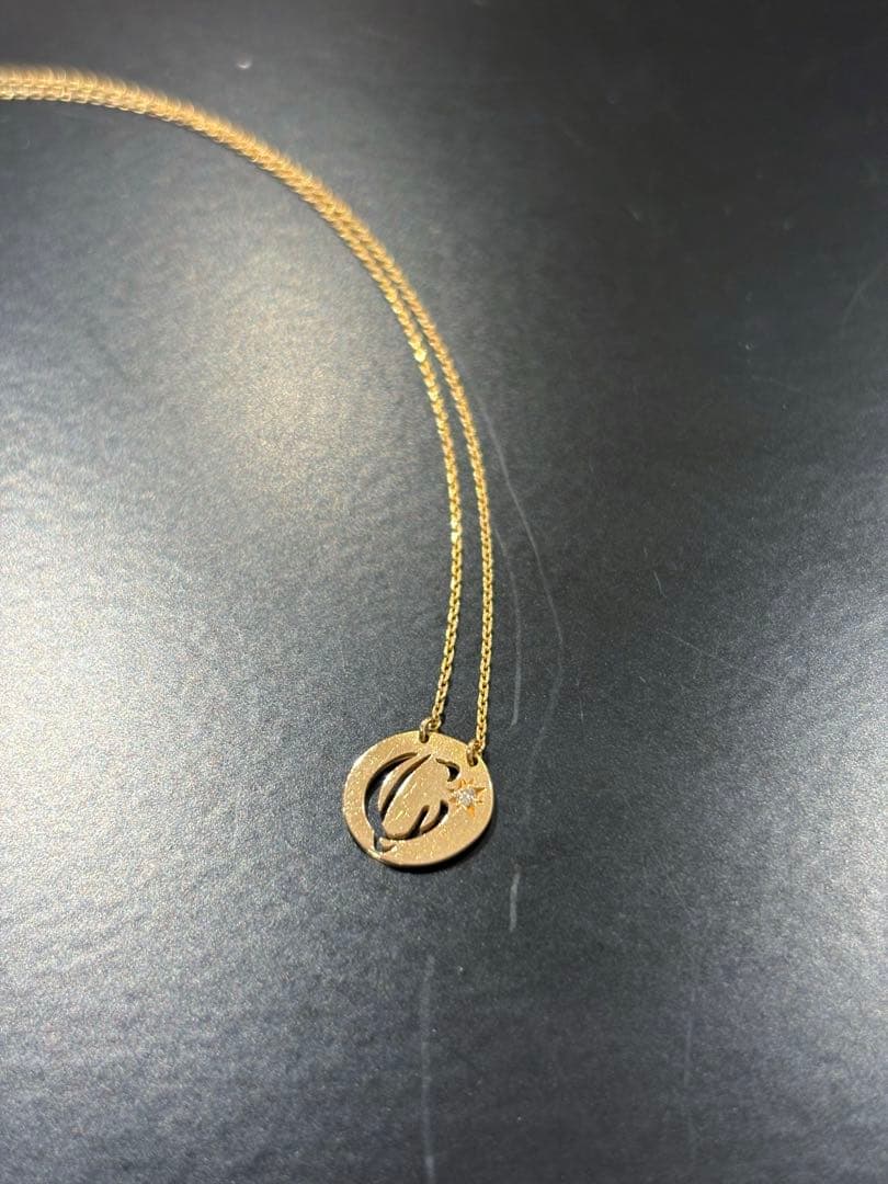 スタージュエリー K18 ダイヤモンド イニシャル 【C】ネックレス