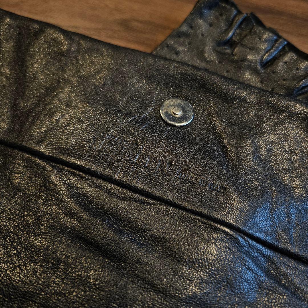 ALEXANDER McQUEEN レザーライダースクラッチバッグ