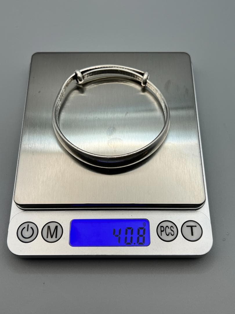 【海】足銀999刻印　バングル　プレスレット　重量約40.8g