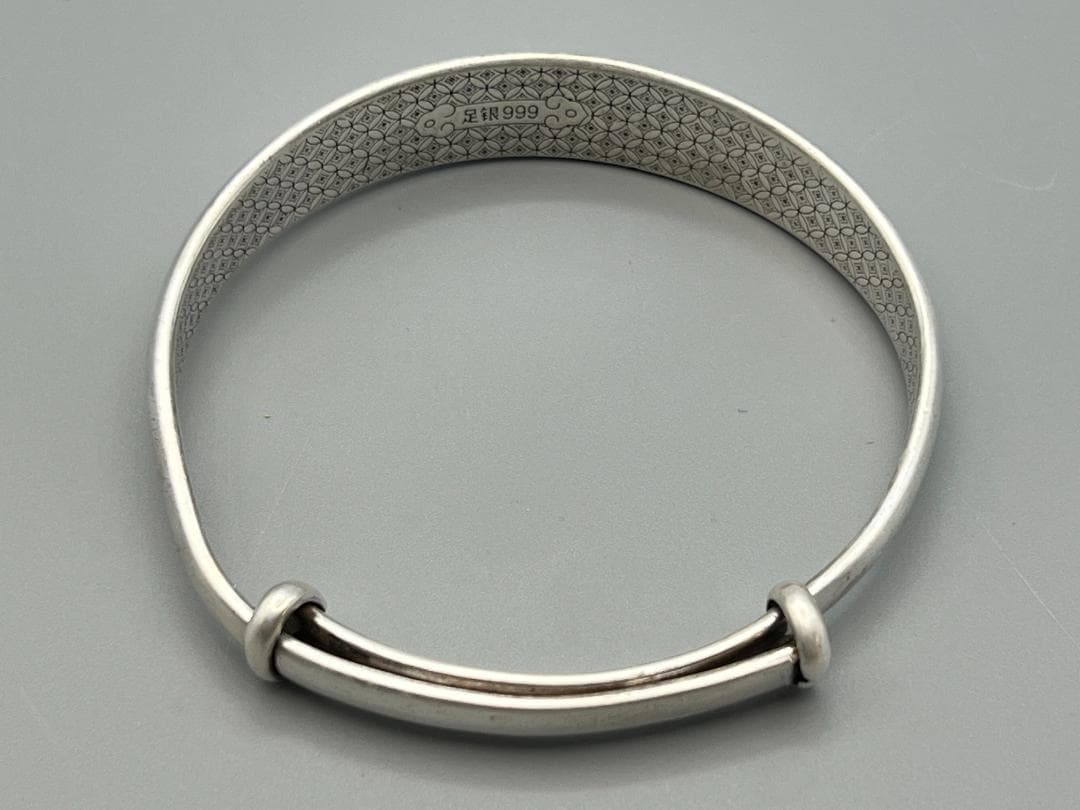 【海】足銀999刻印　バングル　プレスレット　重量約40.8g