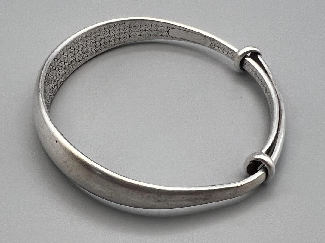 【海】足銀999刻印　バングル　プレスレット　重量約40.8g