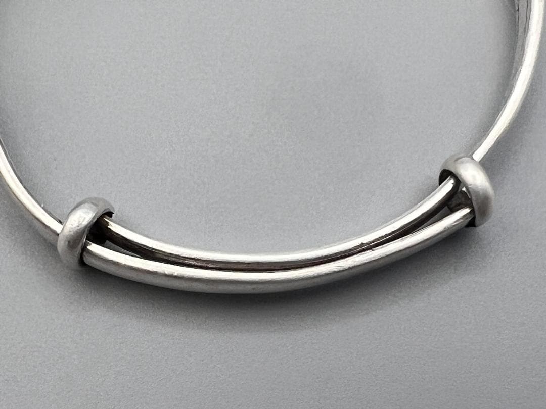 【海】足銀999刻印　バングル　プレスレット　重量約40.8g