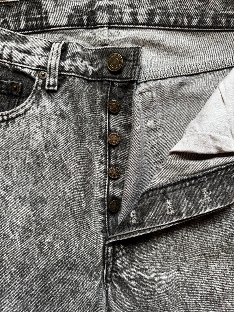希少【80s】Levi's 501 USA製 ブラックケミカルウォッシュ W32