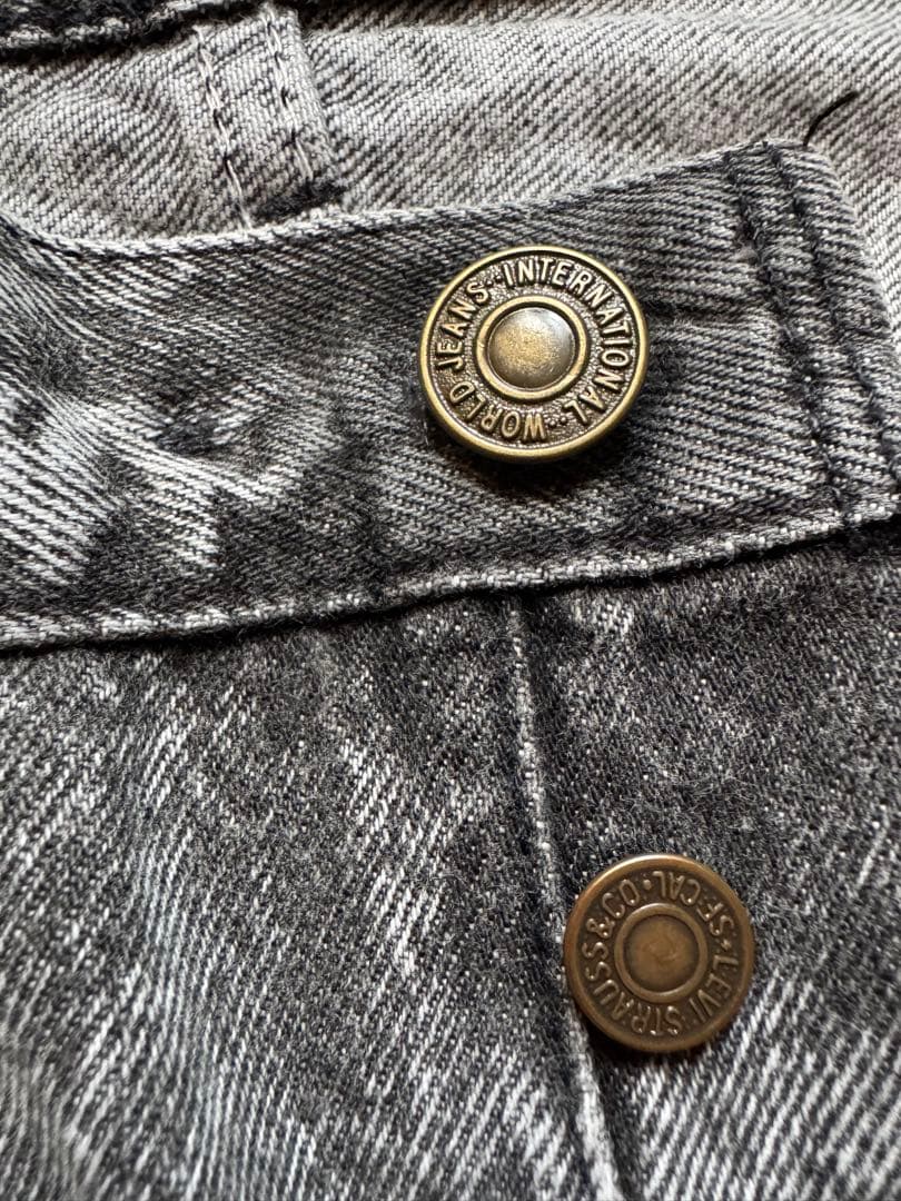 希少【80s】Levi's 501 USA製 ブラックケミカルウォッシュ W32