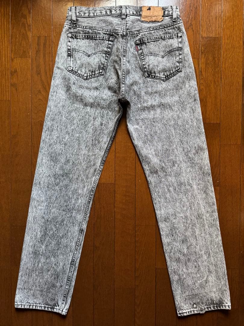 希少【80s】Levi's 501 USA製 ブラックケミカルウォッシュ W32