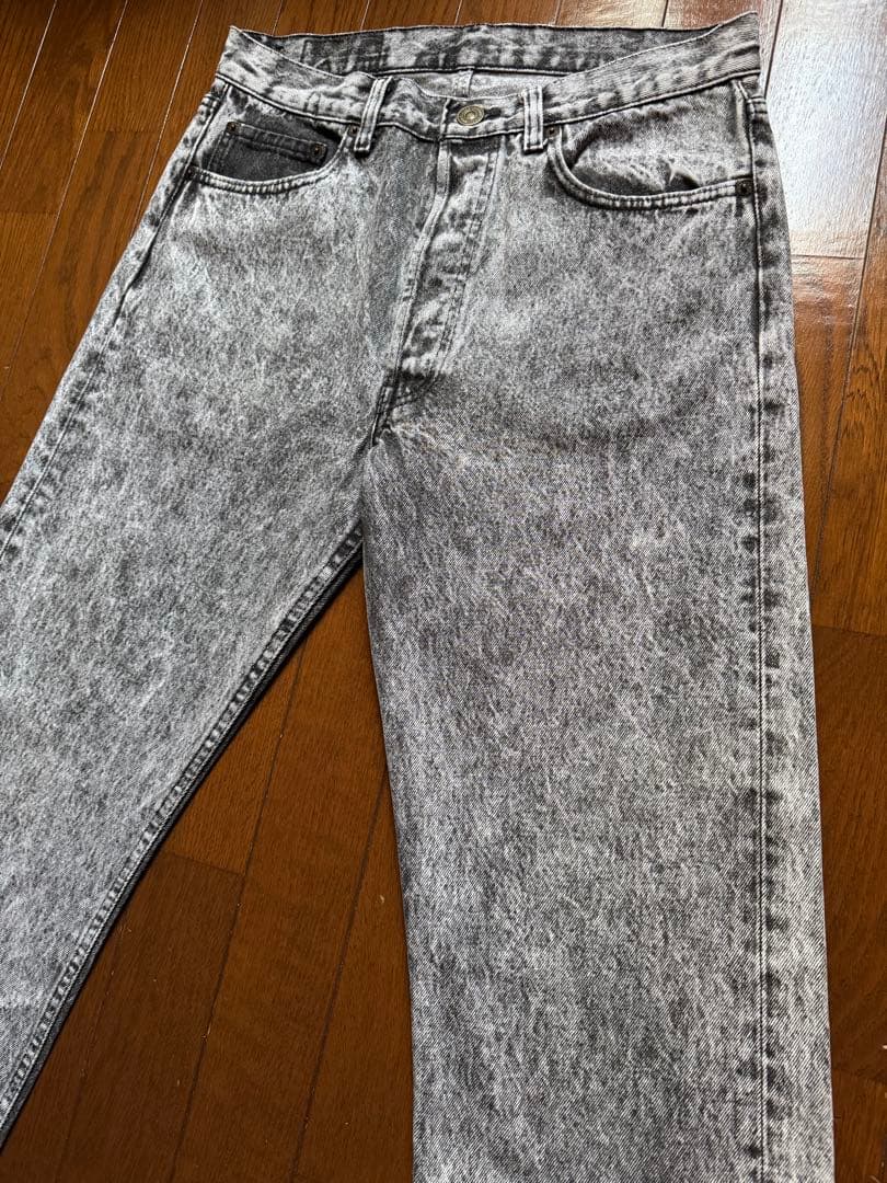 希少【80s】Levi's 501 USA製 ブラックケミカルウォッシュ W32