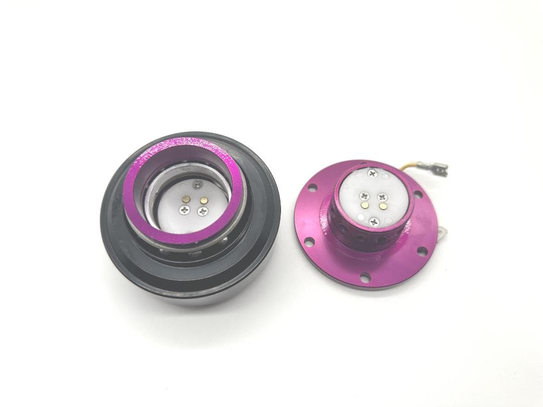 紫 パープル クイックリリース レンチン音 鳴る ステアリングボス Ding