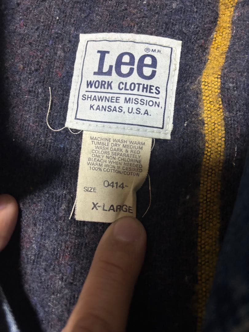 80s Lee オールド 旧タグ 濃紺 0414 XLブランケット カバーオール