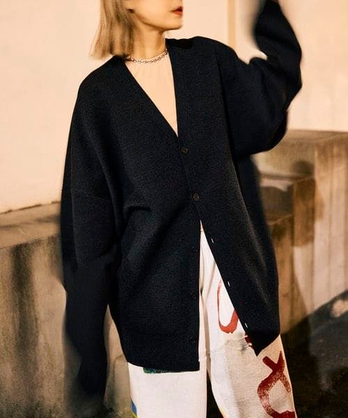 専用　CITY SHOP 美品 O オー OVER オーバーカーディガン グレー