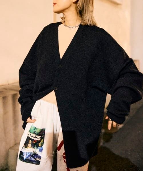 専用　CITY SHOP 美品 O オー OVER オーバーカーディガン グレー