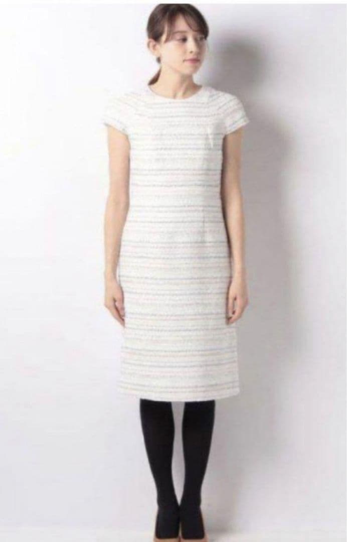 アナイANAYI ミックスラメツイードワンピース　36　入学式　入園式　卒園式