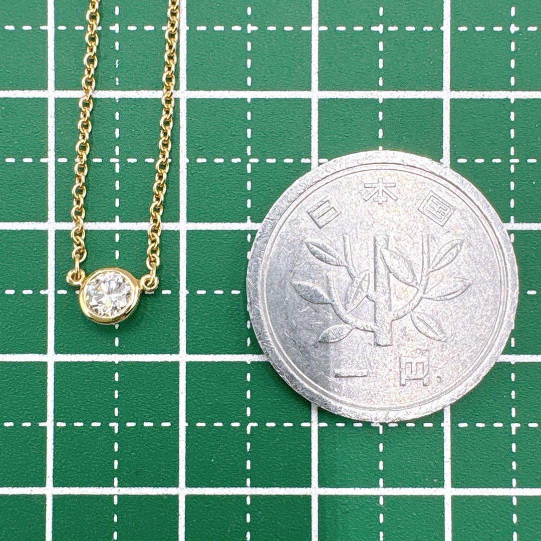 極美品 オールドティファニー バイザヤード 4.3mm ネックレス k18