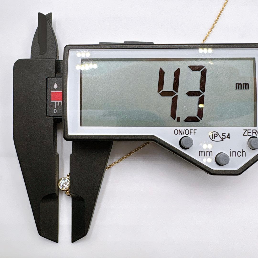 極美品 オールドティファニー バイザヤード 4.3mm ネックレス k18