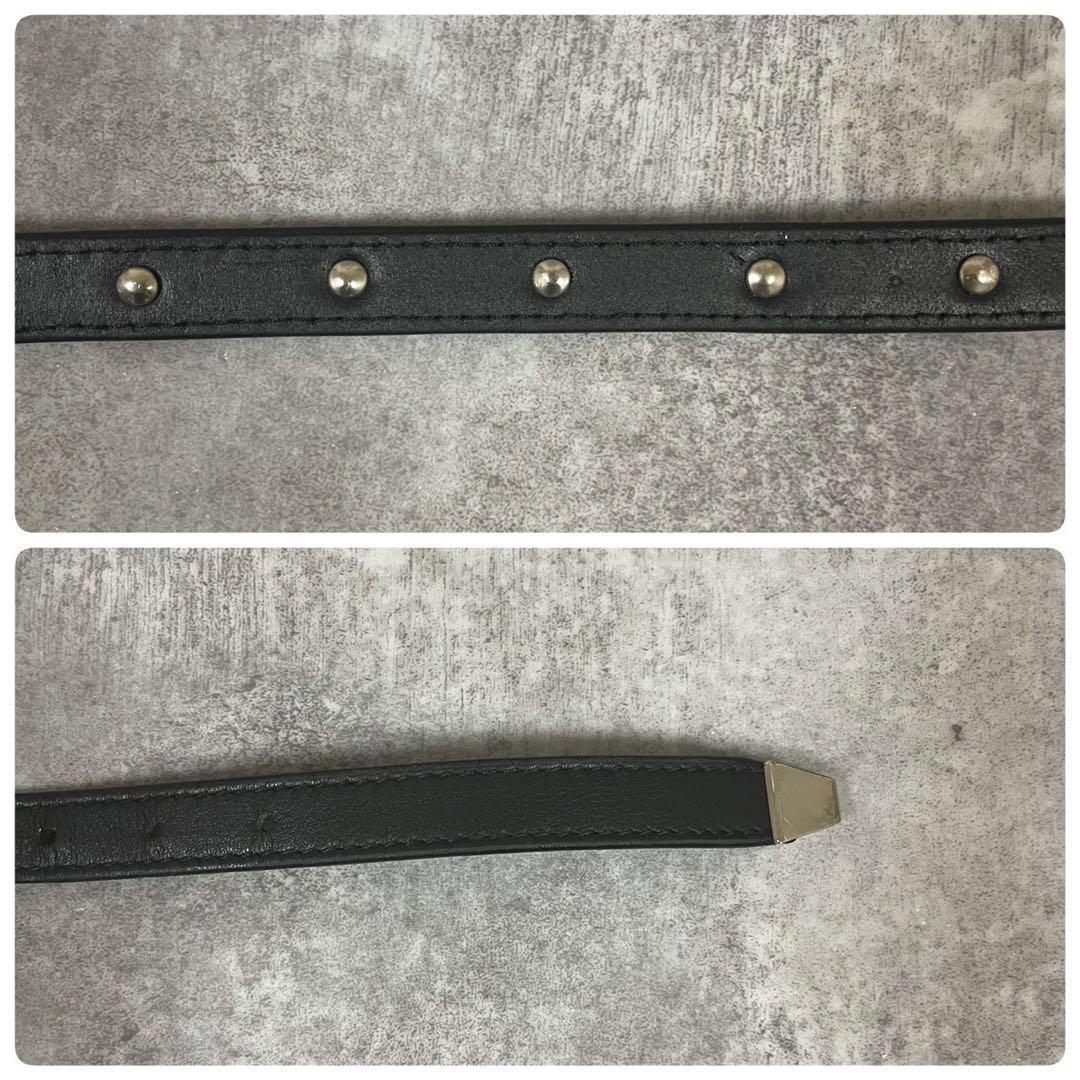 ヴェルサーチ　ベルト　メデューサ　ロゴ　ブラック　ゴールド　スタッズ　シルバー