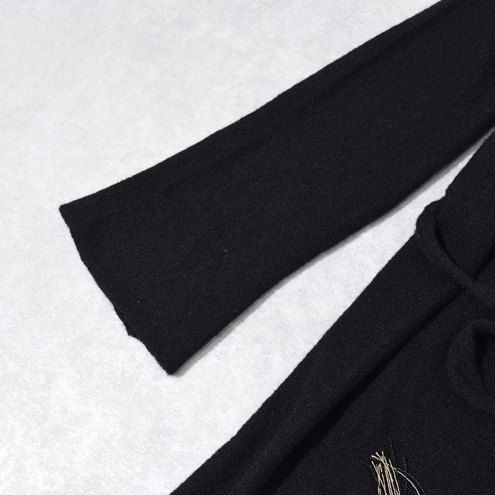 forte_forte カシミヤ ガウン ロングカーディガン タッセル紐付き