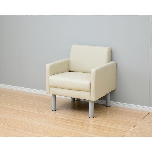 シングルソファ 1人掛 アイボリー PVCレザー FAS-60（IV）