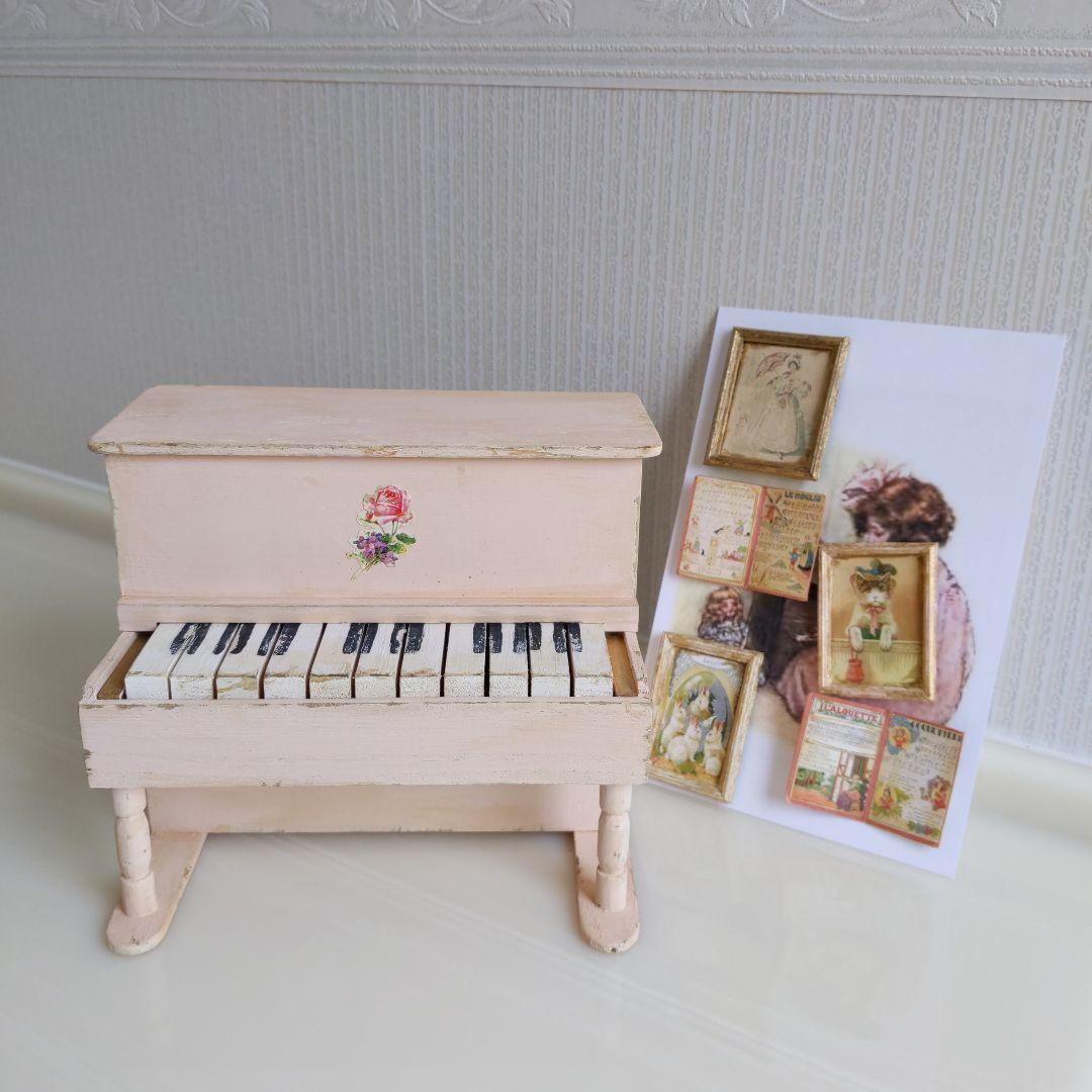 人気作家様　ドール用ピアノ　ドールハウス　ぬいぐるみ