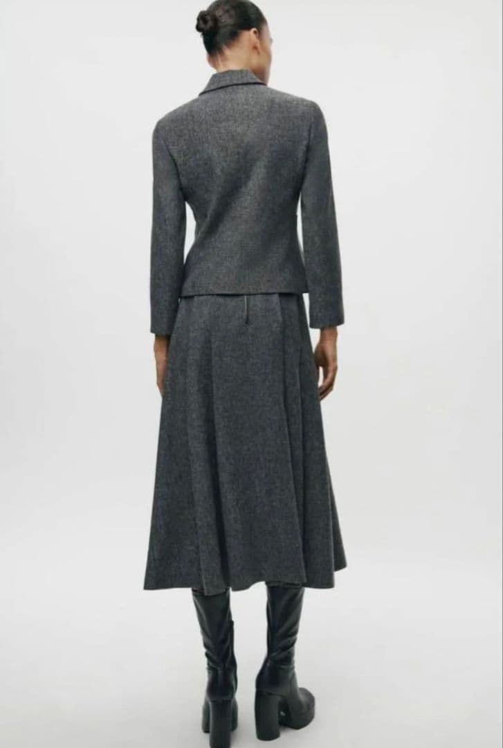 完売品＊ザラ ZARA ZWコレクション ウールブレンドブレザー ミディスカート