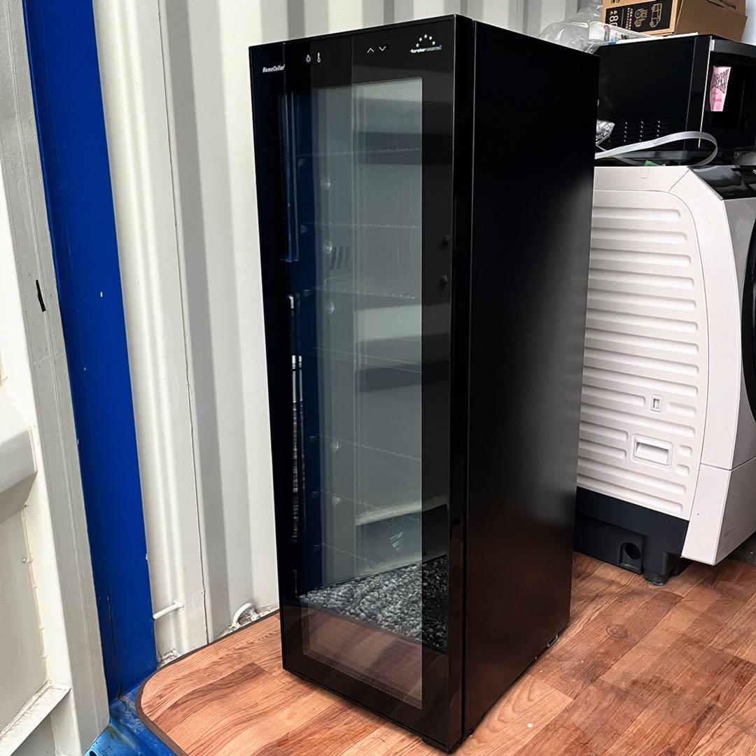 取付無料！フォルスタージャパン ホームセラー 右開きブラックワインセラー 34本